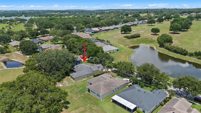16729 Tall Grass Ln, Clermont, FL 34711 - aerial view of residential area with a large body of water