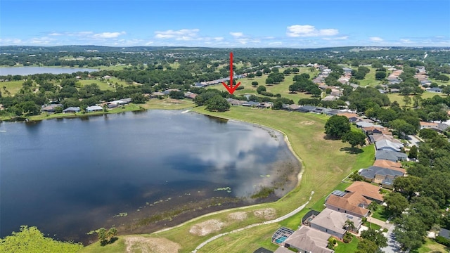16729 Tall Grass Ln, Clermont, FL 34711 - aerial perspective of suburban area with a nearby body of water