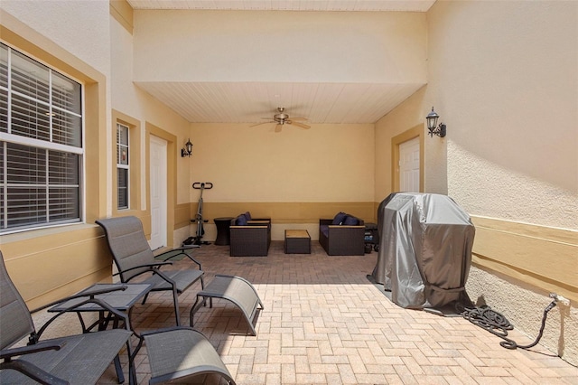 17404 Chateau Pine Way, Clermont, FL 34711 - view of patio with ceiling fan
