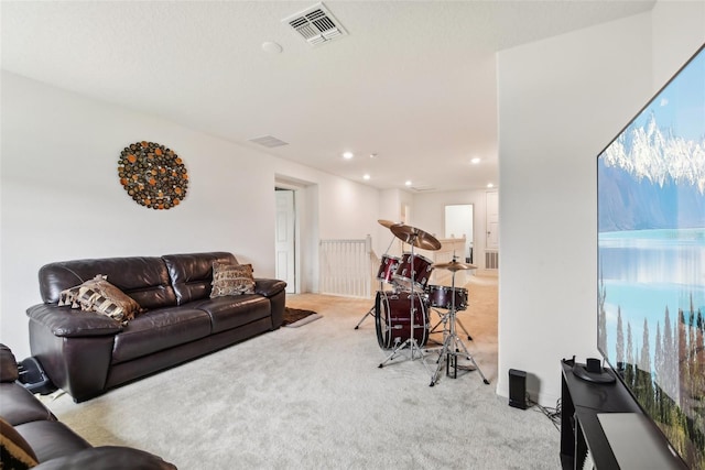 2215 Upland Ln, Apopka, FL 32712 - living area with light carpet and recessed lighting