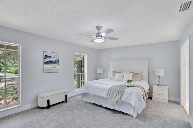 140 Sweet Bay Cir, Lake Mary, FL 32746 - bedroom featuring carpet, a textured ceiling, a ceiling fan, and baseboards