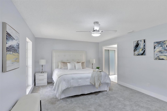 140 Sweet Bay Cir, Lake Mary, FL 32746 - carpeted bedroom featuring a ceiling fan, baseboards, and a textured ceiling