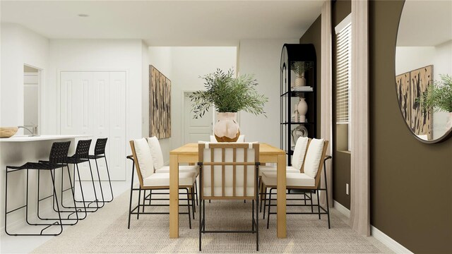 2227 Chris Dr, Winter Haven, FL 33884 - dining space with light carpet and baseboards