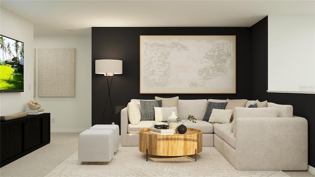 2227 Chris Dr, Winter Haven, FL 33884 - carpeted living room featuring baseboards