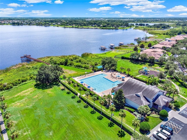2359 Baronsmede Ct, Winter Garden, FL 34787 - aerial view of a nearby body of water and a pool