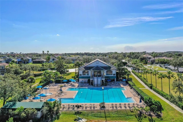 2359 Baronsmede Ct, Winter Garden, FL 34787 - community pool featuring a patio and a residential view
