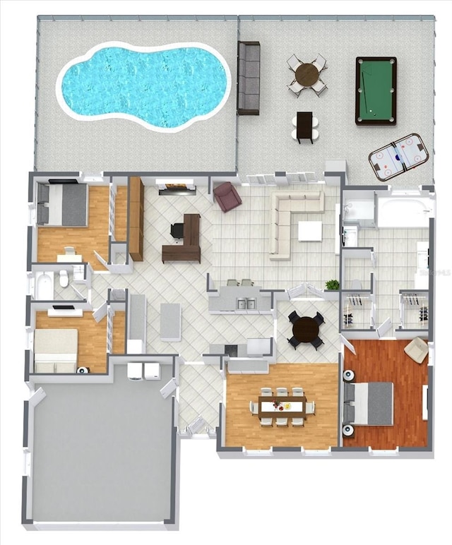 7011 Archwood Dr, Orlando, FL 32819 - home floor plan