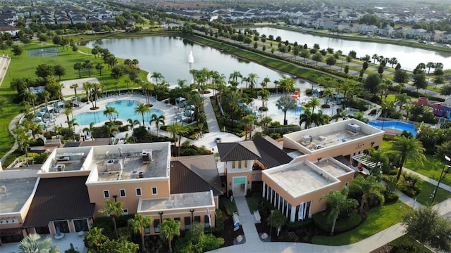 1544 Nassau Point Trl, Kissimmee, FL 34747 - bird's eye view of a pool area and a nearby body of water