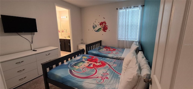 1544 Nassau Point Trl, Kissimmee, FL 34747 - bedroom featuring light carpet and ensuite bath
