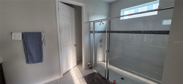 1544 Nassau Point Trl, Kissimmee, FL 34747 - full bath with a shower stall, tile patterned flooring, and baseboards