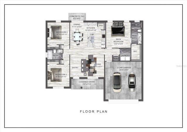 327 Larch Rd, Ocala, FL 34480 - floor plan / room layout