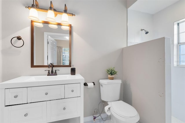 718 Glen Eagle Dr, Winter Springs, FL 32708 - full bath with toilet, walk in shower, vanity, and baseboards