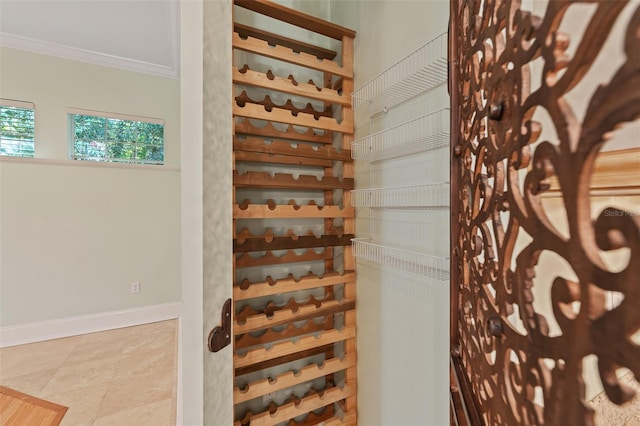 1542 Islay Ct, Apopka, FL 32712 - wine cellar featuring crown molding and baseboards