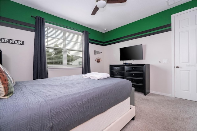 1505 Nassau Point Trl, Kissimmee, FL 34747 - bedroom with carpet, ceiling fan, and baseboards