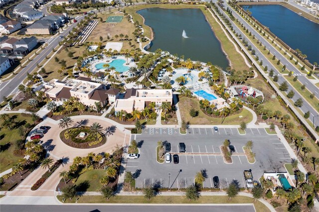 1505 Nassau Point Trl, Kissimmee, FL 34747 - aerial overview of property's location featuring a large body of water and a pool