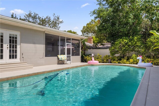 676 Dunblane Dr, Winter Park, FL 32792 - view of pool featuring french doors and a sunroom