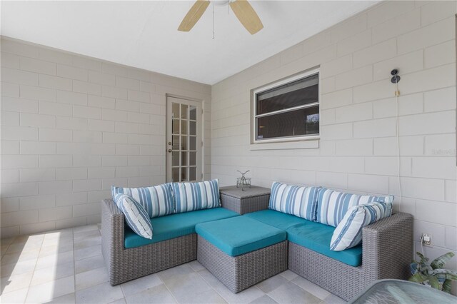 676 Dunblane Dr, Winter Park, FL 32792 - view of patio / terrace with outdoor lounge area and a ceiling fan