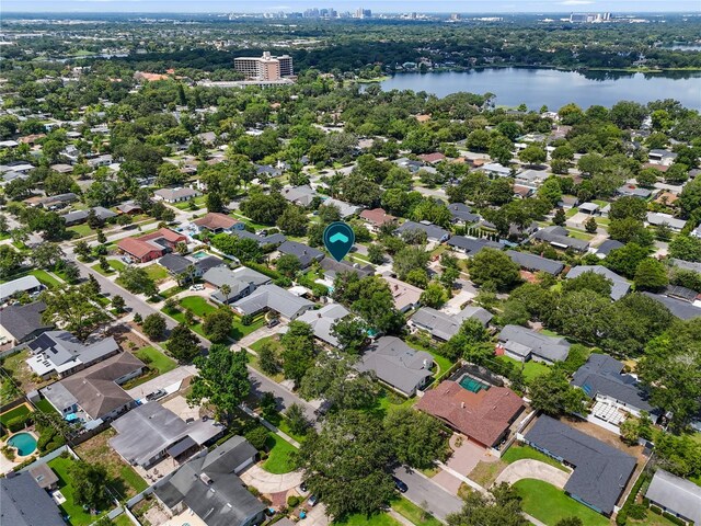 676 Dunblane Dr, Winter Park, FL 32792 - aerial overview of property's location featuring a nearby body of water