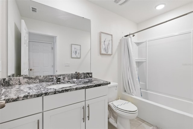 1809 Tropical Palms Cir, Kissimmee, FL 34747 - full bath featuring vanity, shower / tub combo, and tile patterned flooring
