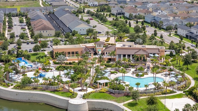 1809 Tropical Palms Cir, Kissimmee, FL 34747 - aerial perspective of suburban area featuring a pool area