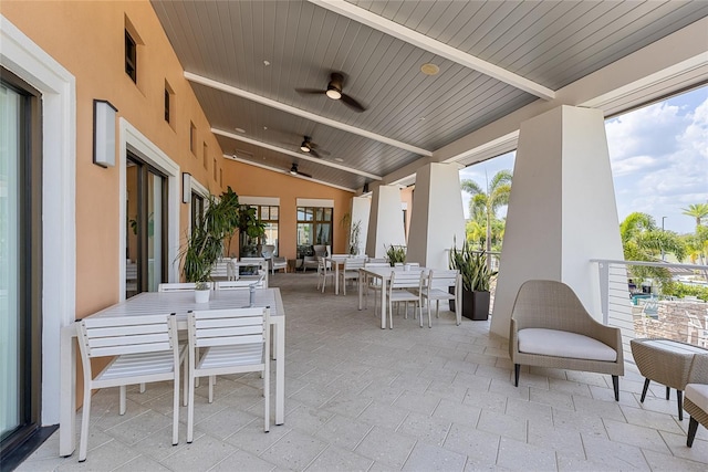 1809 Tropical Palms Cir, Kissimmee, FL 34747 - view of patio featuring outdoor dining area and ceiling fan