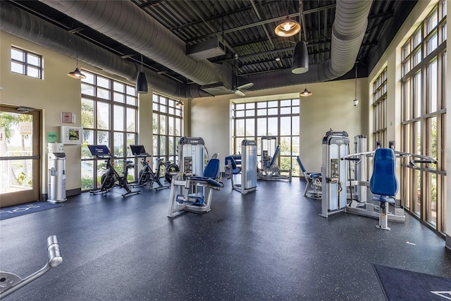 1809 Tropical Palms Cir, Kissimmee, FL 34747 - workout area with a towering ceiling