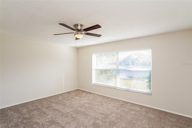 11212 3rd Ave E, Bradenton, FL 34212 - spare room with carpet floors, a ceiling fan, baseboards, and a textured ceiling