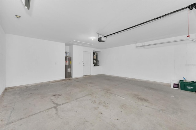 1206 Beechdale Ct, Deltona, FL 32725 - garage with water heater, a garage door opener, and baseboards