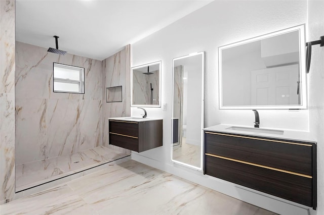 1511 E Horatio Ave, Maitland, FL 32751 - full bathroom with marble finish flooring, a marble finish shower, and vanity