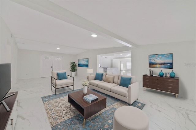 1511 E Horatio Ave, Maitland, FL 32751 - living area with recessed lighting and light marble finish flooring