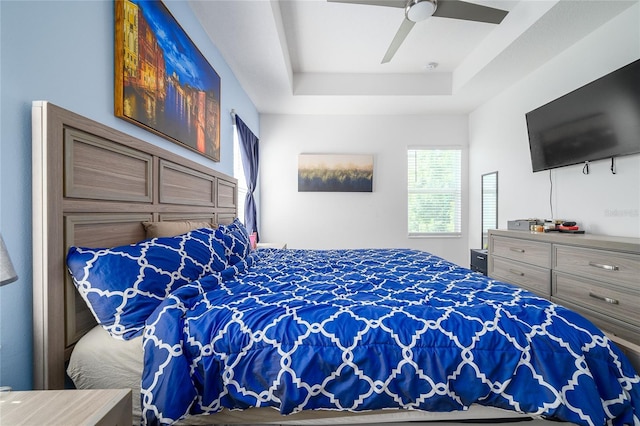 978 E 10th St, Apopka, FL 32703 - bedroom with a raised ceiling and a ceiling fan