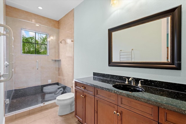 9253 Tibet Pointe Cir, Windermere, FL 34786 - full bath with toilet, a shower stall, vanity, and tile patterned flooring