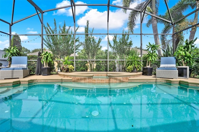 1932 Reed Hill Dr, Windermere, FL 34786 - outdoor pool featuring an in-ground hot tub, a lanai, and a patio area