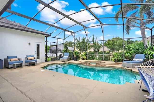 1932 Reed Hill Dr, Windermere, FL 34786 - view of pool with a patio, a lanai, and a pool with connected hot tub
