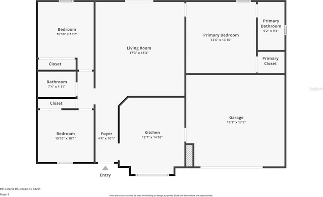 891 Licaria Dr, Ocoee, FL 34761 - view of room layout