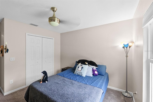 891 Licaria Dr, Ocoee, FL 34761 - bedroom featuring carpet, a closet, and ceiling fan