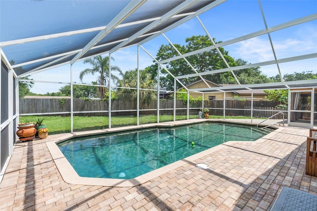 6906 Sawmill Blvd, Ocoee, FL 34761 - view of pool with a fenced backyard, a patio, and a lanai