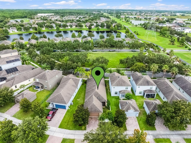 15647 Braintree Ln, Winter Garden, FL 34787 - aerial perspective of suburban area featuring a nearby body of water
