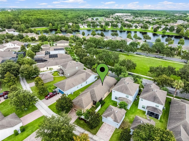 15647 Braintree Ln, Winter Garden, FL 34787 - aerial view of residential area featuring a large body of water