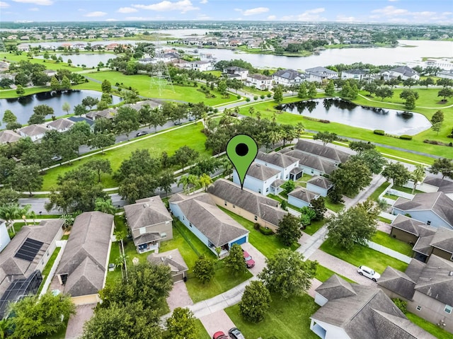 15647 Braintree Ln, Winter Garden, FL 34787 - aerial perspective of suburban area with a large body of water