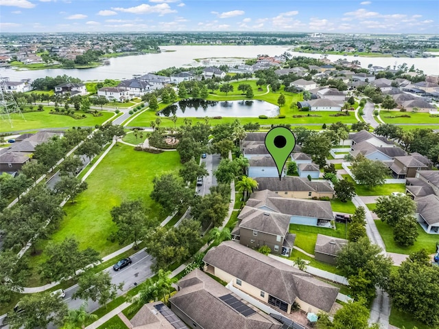 15647 Braintree Ln, Winter Garden, FL 34787 - aerial view of residential area with a large body of water