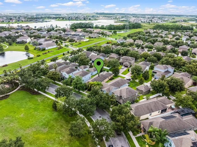 15647 Braintree Ln, Winter Garden, FL 34787 - aerial perspective of suburban area with a nearby body of water