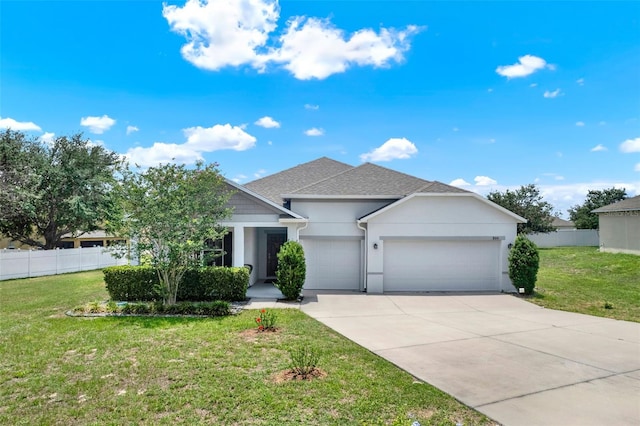 804 Glen Creek Ct, Fruitland Park, FL 34731 - view of front of house with a garage, concrete driveway, stucco siding, and a shingled roof