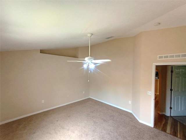 2555 Palmetto Ridge Cir, Apopka, FL 32712 - carpeted spare room with vaulted ceiling and ceiling fan