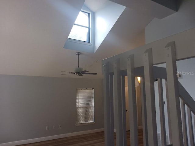 2181 Wekiwa Oaks Dr, Apopka, FL 32703 - detailed view of wood finished floors, a skylight, and ceiling fan
