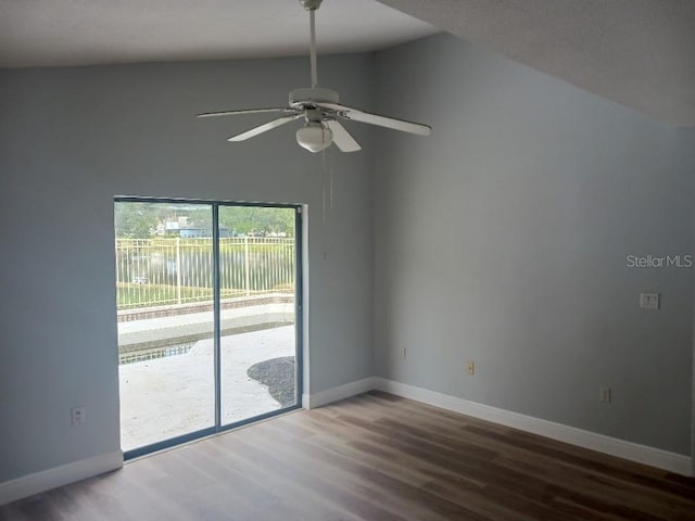 2181 Wekiwa Oaks Dr, Apopka, FL 32703 - unfurnished room with wood finished floors, ceiling fan, and baseboards