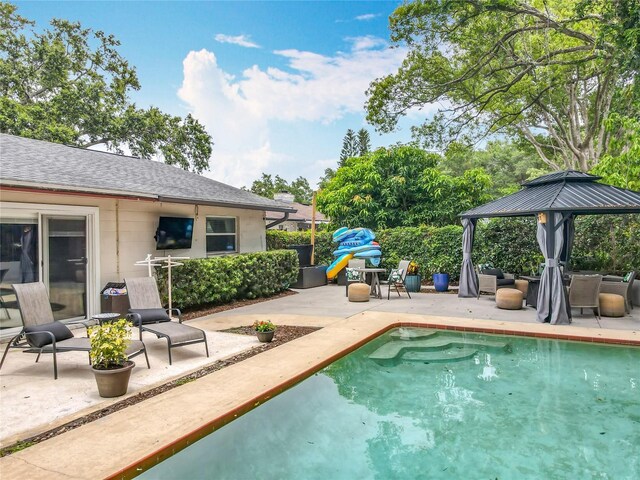 404 Broadview Ave, Altamonte Springs, FL 32701 - outdoor pool with a patio and a gazebo