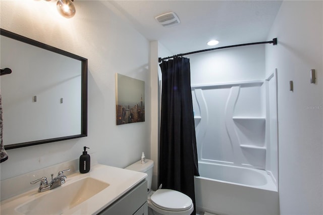 95353 Orchid Blossom Trl, Fernandina Beach, FL 32034 - full bathroom featuring vanity, toilet, and shower / bathtub combination with curtain