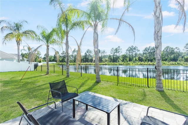 95353 Orchid Blossom Trl, Fernandina Beach, FL 32034 - view of patio with a water view