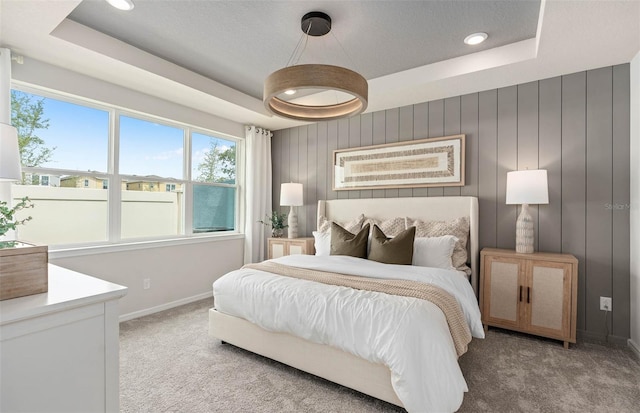 1811 Spring Shower Cir, Kissimmee, FL 34744 - bedroom with carpet flooring, baseboards, a raised ceiling, and recessed lighting